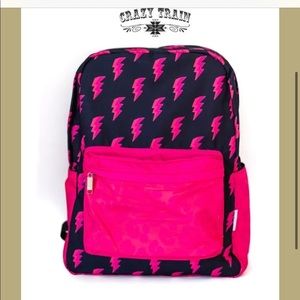 Crazy Train Pink & Black backpack